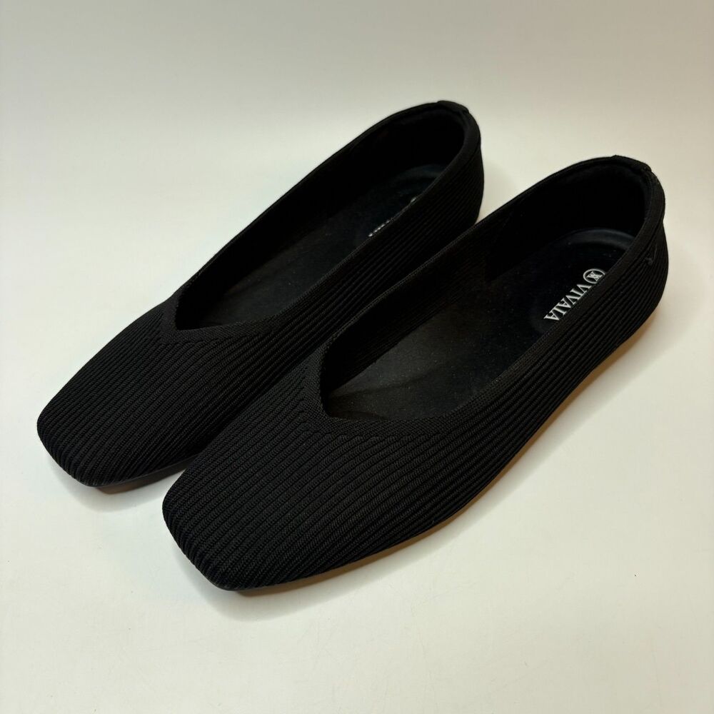 VIVAIA Margot Black Square Toe Casual Flats Womens Size EU 42/US 10.5 - Picture 3 of 8